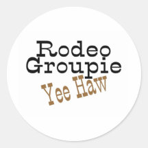 Rodeo-Groupie Yee Haw Runde Aufkleber