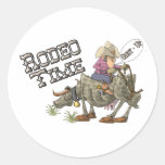 Rodeo-Zeit Runde Sticker