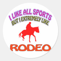 Rodeoentwürfe Runde Sticker