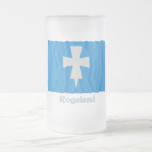 Rogaland wellenartig bewegende Flagge mit Namen Kaffeehaferl