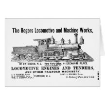 Rogers-Lokomotive bearbeitet Anmerkungs-Karte