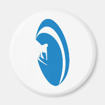 Rohr-Surfer-Blau Magnete