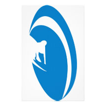 Rohr-Surfer-Blau Personalisiertes Büropapier