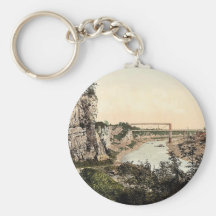 Röhrenbrücke, Chepstow, England-Klassiker Photochr Schlüsselanhänger