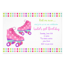 Rollen-Skate-Geburtstags-Party Einladungen