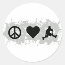 Rollerblading Runder Sticker