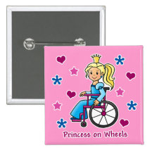 Rollstuhl-Prinzessin Anstecknadel