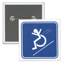 Rollstuhl Whee! Anstecknadelbutton
