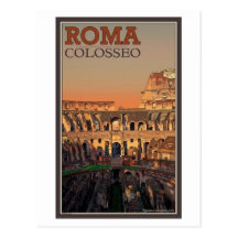 Rom - Colosseum und der Mond Postkarte