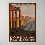 Rom durch das Mont-Cenis Reise-Plakat