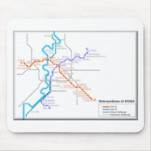 Rom-Metro-Karte Mousepads