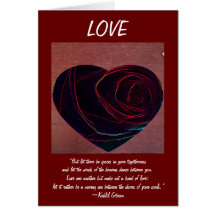 Romantische Liebe Herz-Poesie Karten