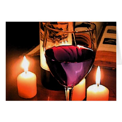 Romantische Nacht Grußkarte