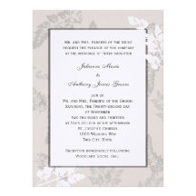 Romantische Natur-silberne Hochzeit Individuelle Ankündigungskarte