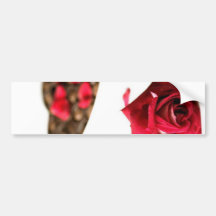 Romantische Rose und -schokoladen des Valentines T Auto Sticker