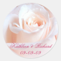 Romantische Rosen-Hochzeits-Aufkleber
