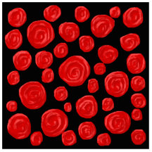 Romantische Rote Rosen auf schwarzem Hintergrund Photoausschnitt