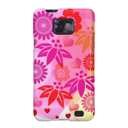 Romantischer Samsungs-Galaxiekasten mit Herzen u.  Galaxy SII Cover