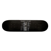 Romeo- u. Juliet-Liebe-Zitat Skate Board