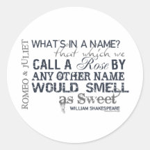 Romeo- u. Julietnamen-Zitat Stickers