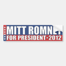 Romney für Präsidenten - Wahl 2012 Auto Sticker