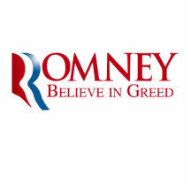 Romney - glauben Sie an Habsucht Fotofiguren