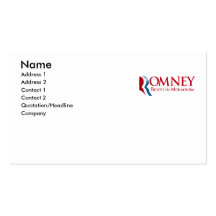 Romney - glauben Sie an Mormonism Visitenkarten Vorlage
