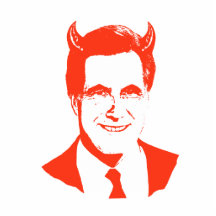 Romney ist der Teufel Fotostatue
