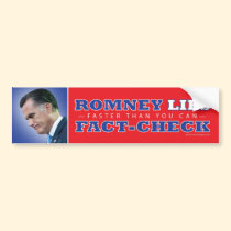 Romney liegt Tatsache-Karo Autoaufkleber autoaufkleber