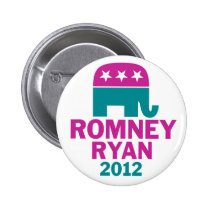 Romney Ryan - GOP-Elefant für Frauen buttons
