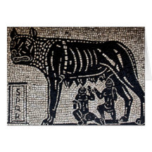 Romulus u. Remus Grußkarte