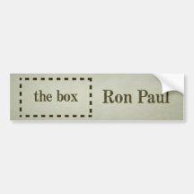 Ron Paul außerhalb des Kasten-Autoaufklebers