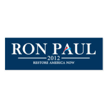 Ron Paul Lesezeichen 2012 (dunkelblau) Visitenkartenvorlage
