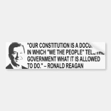 Ronal Reagan Zitat-Autoaufkleber