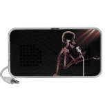 RÖNTGENBLICK-SKELETON GESANG AUF RETRO MIC - ROT NOTEBOOK SPEAKER