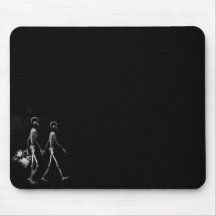 RÖNTGENBLICK-SKELETON PAARE REISENDES B&W MOUSEPADS