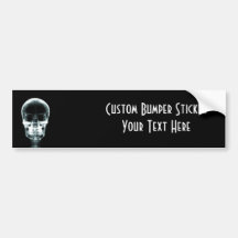 RÖNTGENBLICK-SKELETON SCHÄDEL - VORLAGE AUTOSTICKER