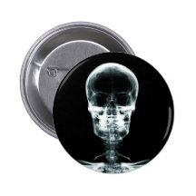 RÖNTGENBLICK-SKELETON SCHÄDEL - VORLAGE BUTTON