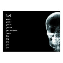 RÖNTGENBLICK-SKELETON SCHÄDEL - VORLAGE VISITENKARTEN