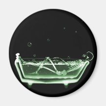 Röntgenstrahl-Skeleton Bad-Schwarz-Grün Magnete