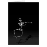 RÖNTGENSTRAHL-SKELETON FREUDE-SPRUNG B&W KARTE