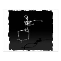 RÖNTGENSTRAHL-SKELETON FREUDE-SPRUNG B&W POSTKARTEN