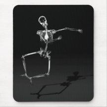 RÖNTGENSTRAHL-SKELETON FREUDE-SPRUNG - SCHWARZES U MAUSPAD