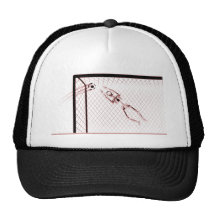 RÖNTGENSTRAHL-SKELETON FUSSBALL-TORMANN - ROT RETROKULTMÜTZE