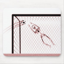RÖNTGENSTRAHL-SKELETON FUSSBALL-TORMANN - ROT MAUSPADS