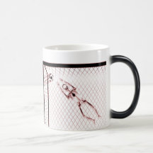 RÖNTGENSTRAHL-SKELETON FUSSBALL-TORMANN - ROT TEETASSE