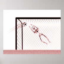 RÖNTGENSTRAHL-SKELETON FUSSBALL-TORMANN-WEISSES RO POSTER
