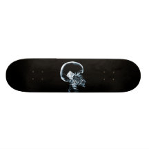 RÖNTGENSTRAHL-SKELETT AM TELEFON - BLAU INDIVIDUELLE SKATEDECKS