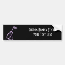 RÖNTGENSTRAHL-WELPEN-HUNDEskelett-SITZEN - LILA Autosticker