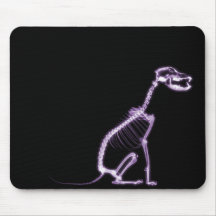 RÖNTGENSTRAHL-WELPEN-HUNDEskelett-SITZEN - LILA Mousepad
